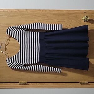 Navy striped dress